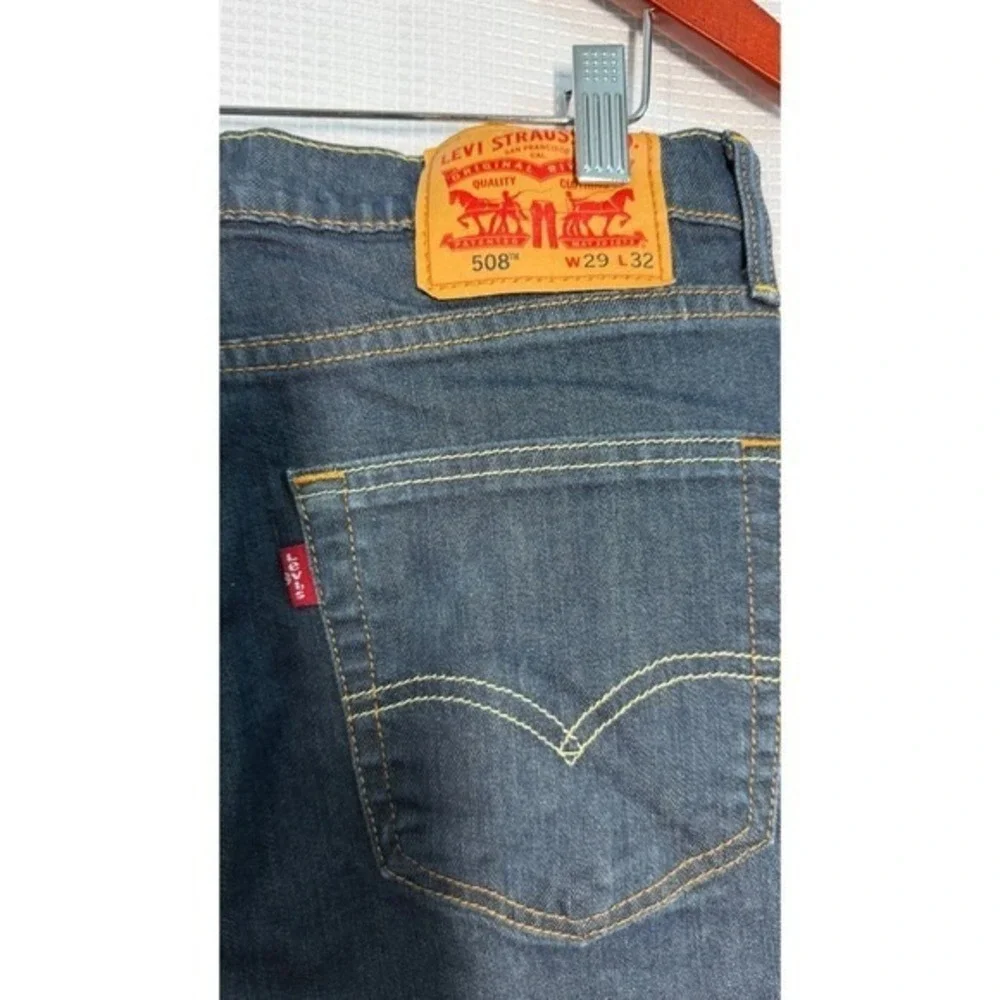 Levi's 508 Regular Taper Jeans Men's 29x32 Dark Wash Denim